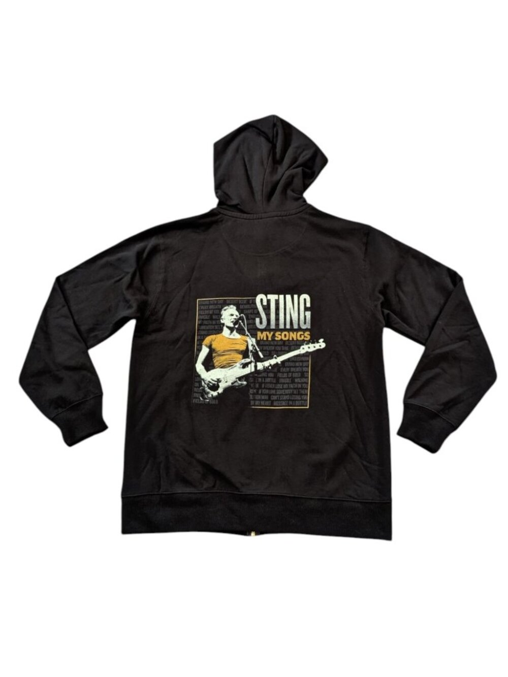 Sting The Police My Songs Tour Unisex Adult Full Zip Hoodie Two Sided Graphic L